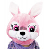 Cabeça Capacete/Máscara coelho Rosa Pelúcia Luxo Cabeça Capacete/Máscara coelho Rosa Pelúcia Luxo