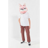 Cabeça Capacete/Máscara coelho Rosa Pelúcia Luxo Cabeça Capacete/Máscara coelho Rosa Pelúcia Luxo