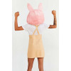 Cabeça Capacete/Máscara coelho Rosa Pelúcia Luxo Cabeça Capacete/Máscara coelho Rosa Pelúcia Luxo
