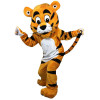 Fantasia Tigre Mascote Luxo Alegre Fantasia Tigre Mascote Luxo Alegre