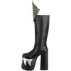 Botas Kiss Gene Simmons Demon Luxo Adulto Botas Kiss Gene Simmons Demon Luxo Adulto