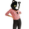 Cabeça Capacete Máscara Gata Pelúcia Luxo Cabeça Capacete Máscara Gata Pelúcia Luxo