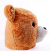 Cabeça Capacete Máscara Urso Pelúcia Luxo Marrom Cabeça Capacete Máscara Urso Pelúcia Luxo Marrom