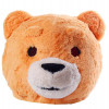 Cabeça Capacete Máscara Urso Pelúcia Luxo Marrom Cabeça Capacete Máscara Urso Pelúcia Luxo Marrom