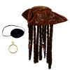 Chapéu com Tranças Jack Sparrow Clássico Chapéu com Tranças Jack Sparrow Clássico