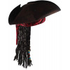 Chapéu com Tranças Jack Sparrow Clássico Luxo