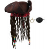 Chapéu com Tranças Jack Sparrow Clássico Luxo