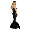 Fantasia Adulto Sereia Negra Sexy dos Mares Superluxo