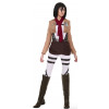 Fantasia Attack on Titan Mikasa Adulto Luxo Fantasia Attack on Titan Mikasa Adulto Luxo