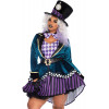 Fantasia Chapeleiro Maluco Adulto Alice no País das Maravilhas Luxo Feminino Extra Grande Fantasia Chapeleiro Maluco Adulto Alice no País das Maravilhas Luxo Feminino Extra Grande