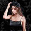 Tiara Flores Caveira Mexicana Adulto Luxo Preto Tiara Flores Caveira Mexicana Adulto Luxo Preto