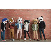 Cabeça Capacete Máscara Panda Pelúcia Luxo Cabeça Capacete Máscara Panda Pelúcia Luxo