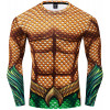 Camiseta Aquaman Adulto Longa Camiseta Aquaman Adulto Longa