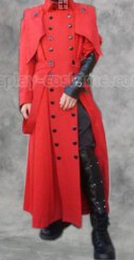 Fantasia Casaco Trigun Vash Cosplay