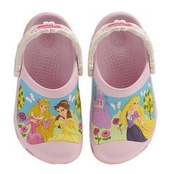 Sapato Crocs Infantil Princesas Rapunzel Bela e Aurora Disney