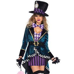 Fantasia Chapeleiro Maluco Adulto Alice no País das Maravilhas Luxo Feminino Fantasia Chapeleiro Maluco Adulto Alice no País das Maravilhas Luxo Feminino