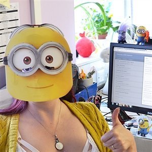 Máscara Minion Stuart do Meu Malvado Favorito Máscara Minion Stuart do Meu Malvado Favorito