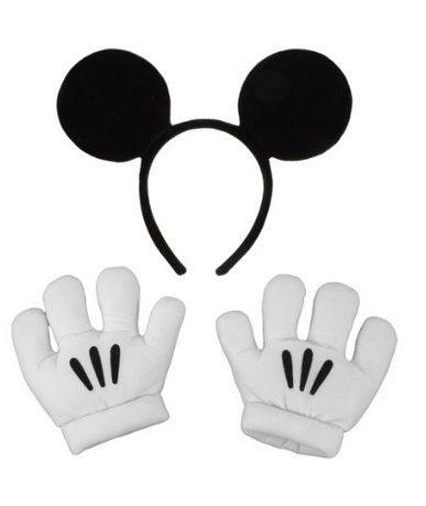 Luvas e Tiara do Mickey Mouse Disney Clássica Luvas e Tiara do Mickey Mouse Disney Clássica
