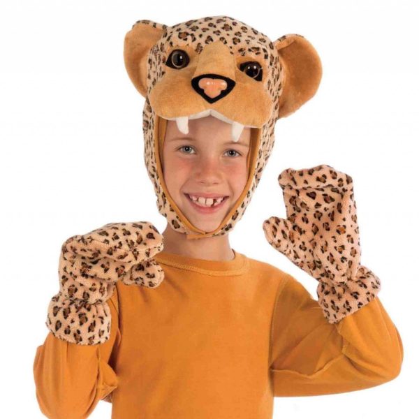 Máscara e Luvas Leopardo Máscara e Luvas Leopardo