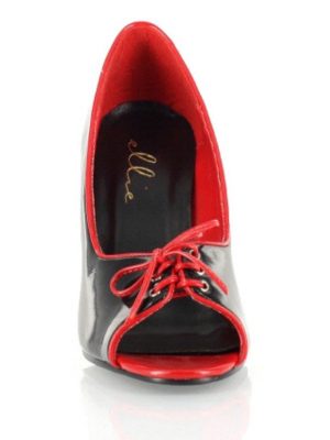 Sapato Alto Adulto Preto Vermelho Sapato Alto Adulto Preto Vermelho