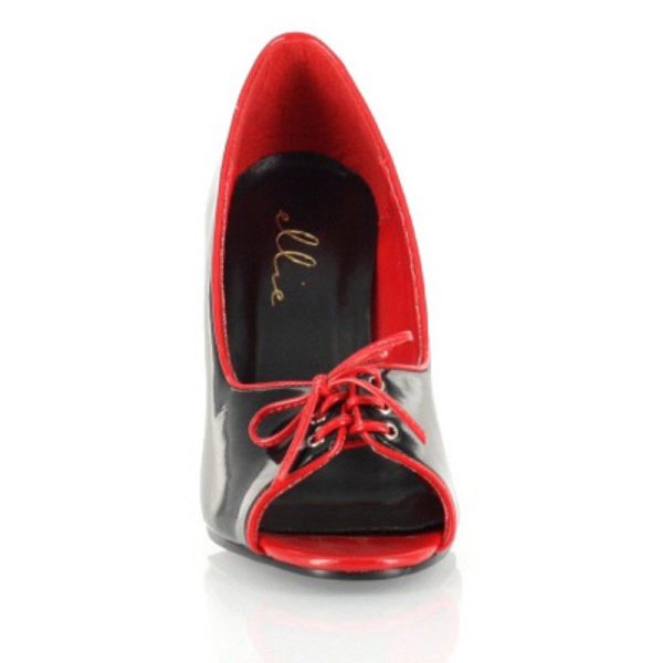 Sapato Alto Adulto Preto Vermelho Sapato Alto Adulto Preto Vermelho