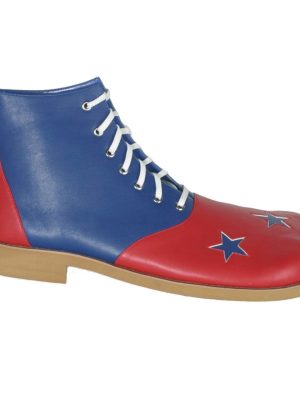Sapato de Palhaço Azul e Vermelho Estrela Sapato de Palhaço Azul e Vermelho Estrela