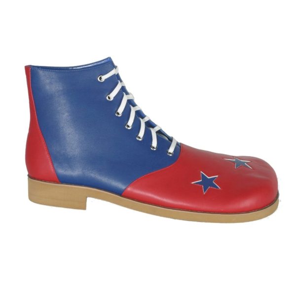 Sapato de Palhaço Azul e Vermelho Estrela Sapato de Palhaço Azul e Vermelho Estrela