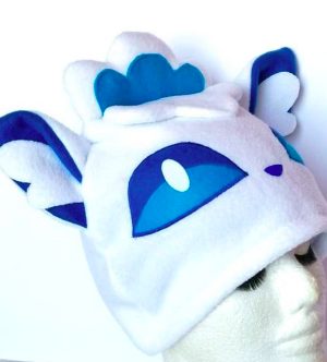 Touca Capuz do Pokemon Alolan vulpix Infantil Touca Capuz do Pokemon Alolan vulpix Adulto