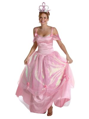 Fantasia Adulto Feminino Princesa Cor de Rosa Pink Luxo