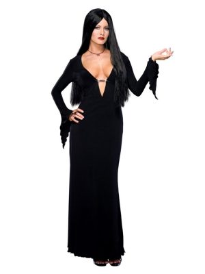 Fantasia Adulto Mortícia da Família Addams Luxo Fantasia Adulto Mortícia da Família Addams Luxo