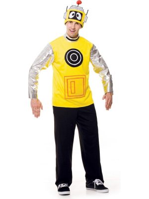Fantasia Adulto Plex o Robô Amarelo Yo Gabba Gabba Fantasia Adulto Plex o Robô Amarelo Yo Gabba Gabba