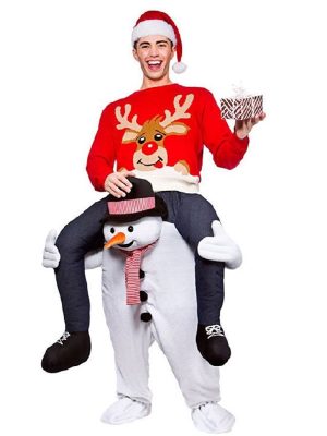 Fantasia de Montar Boneco de Neve Me Carregando Adulto