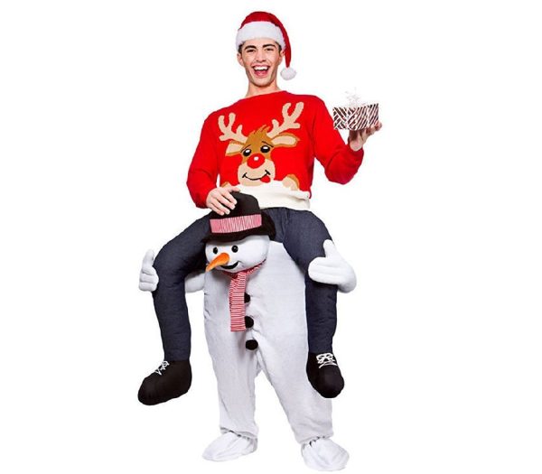 Fantasia de Montar Boneco de Neve Me Carregando Adulto Fantasia de Montar Boneco de Neve Me Carregando Adulto