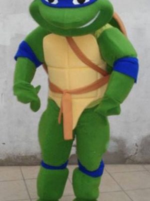 Fantasia Mascote Leonardo Tartaruga Ninja
