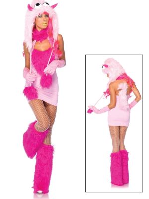 Fantasia Monstro Feroz Pink Adulto Feminino Fantasia Monstro Feroz Pink Adulto Feminino