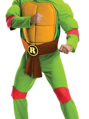 Fantasia Tartarugas Ninja Adulto Luxo Rafael com Músculos Fantasia Tartarugas Ninja Adulto Luxo Rafael com Músculos