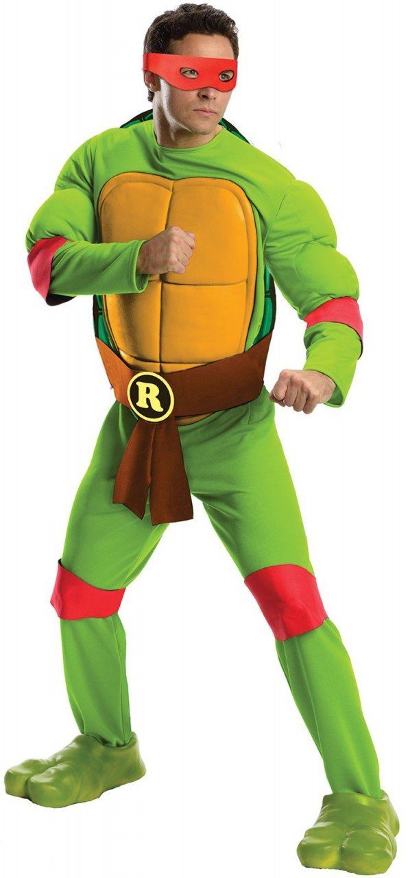 Fantasia Tartarugas Ninja Adulto Luxo Rafael com Músculos Fantasia Tartarugas Ninja Adulto Luxo Rafael com Músculos