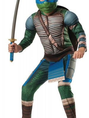 Fantasia Tartarugas Ninja Luxo Leonardo com Músculos Adulto Fantasia Tartarugas Ninja Luxo Leonardo com Músculos Adulto