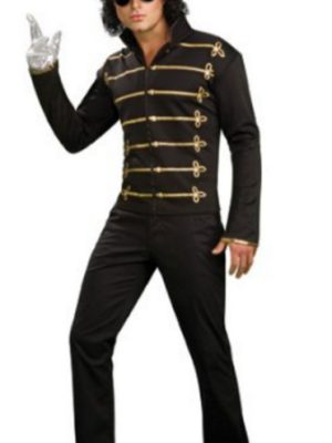Jaqueta Michael Jackson Adulto Preta Clássica Jaqueta Michael Jackson Adulto Preta Clássica