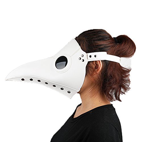 Máscara Doutor da Peste Negra Steampunk Adulto Branca Máscara Doutor da Peste Negra Steampunk Adulto Branca