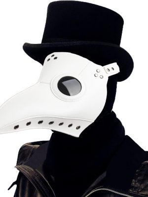 Máscara Doutor da Peste Negra Steampunk Adulto Branca Máscara Doutor da Peste Negra Steampunk Adulto Branca