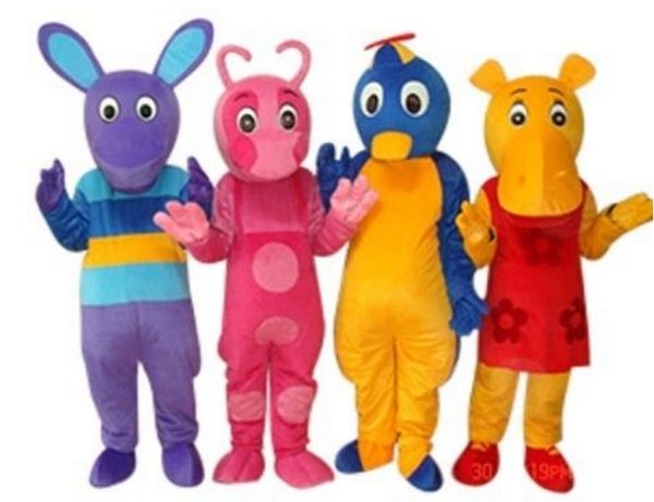 Mascote Backyardigans Adulto Pablo Uniqua Tasha Austin Mascote Backyardigans Adulto Pablo Uniqua Tasha Austin