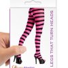 Meia calça Adulto Preta e Pink