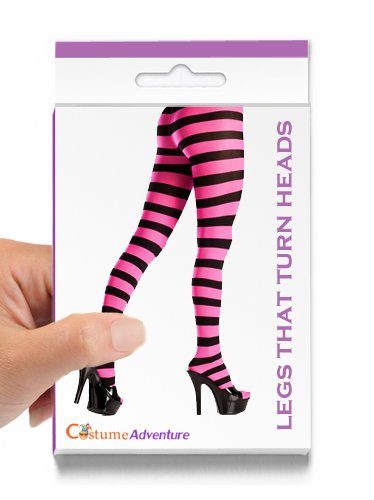 Meia calça Adulto Preta e Pink Meia calça Adulto Preta e Pink