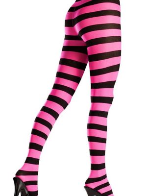 Meia calça Adulto Preta e Pink Meia calça Adulto Preta e Pink