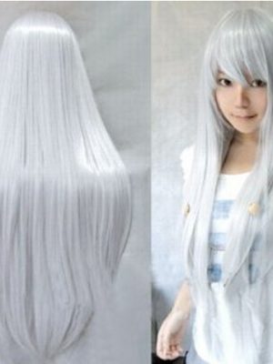 Peruca Branco Prateada Ondulada Cosplay Peruca Branco Prateada Ondulada Cosplay