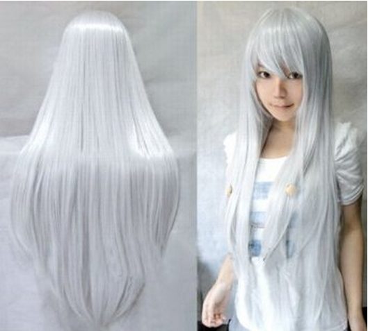 Peruca Branco Prateada Ondulada Cosplay Peruca Branco Prateada Ondulada Cosplay