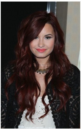 Peruca Celebridade Demi Lovato Morena Cabelo Humano Remy Peruca Celebridade Demi Lovato Morena Cabelo Humano Remy