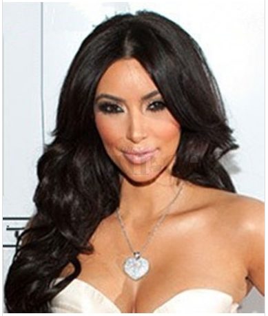 Peruca Kim Kardashian Celebridade Morena Cabelo Humano Remy Peruca Kim Kardashian Celebridade Morena Cabelo Humano Remy