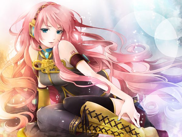Peruca Rosa Ondulada Vocaloid Megurine Luka Peruca Rosa Ondulada Vocaloid Megurine Luka